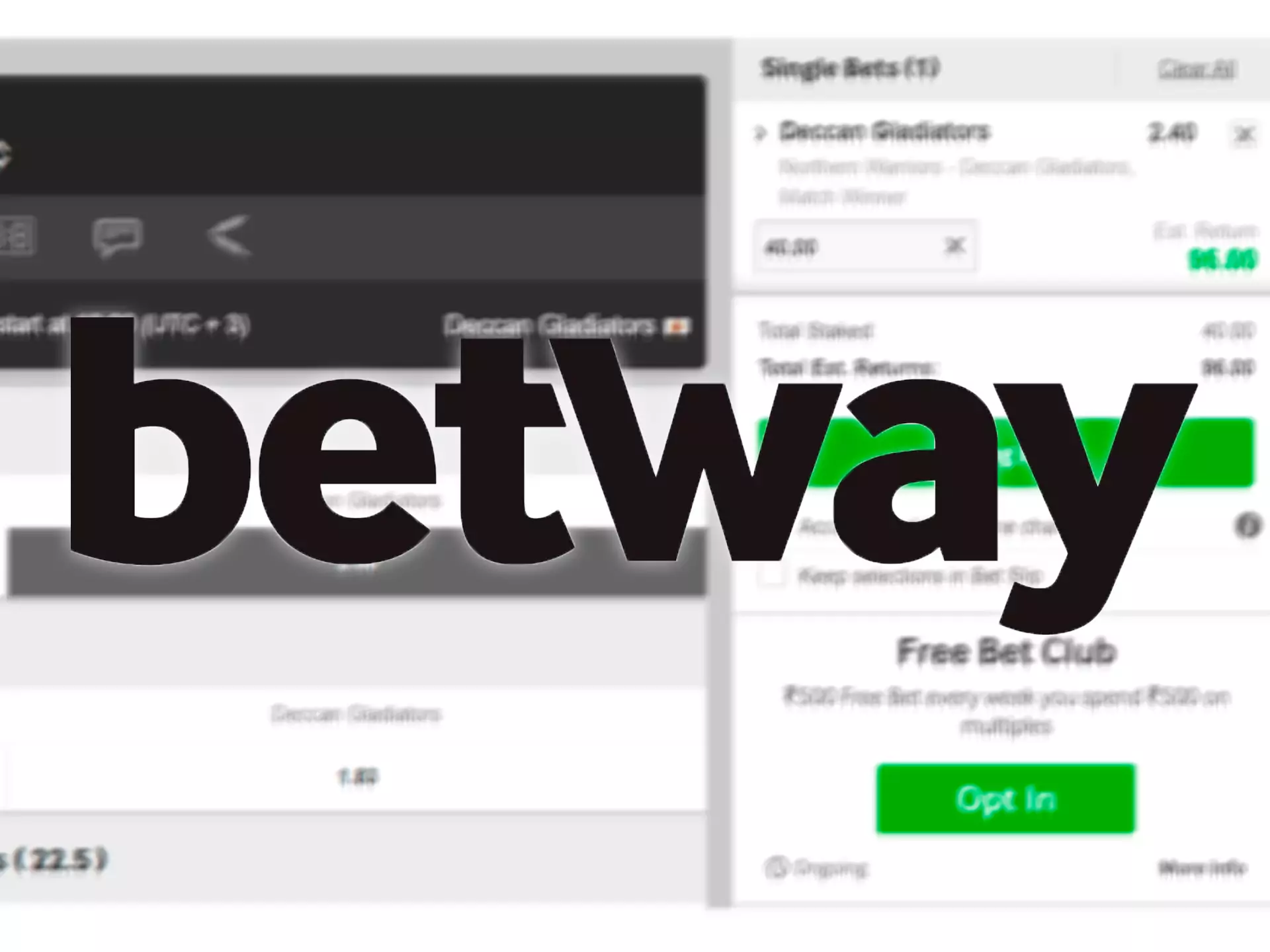 It's believed that Betway has the best mobile app to bet on cricket.