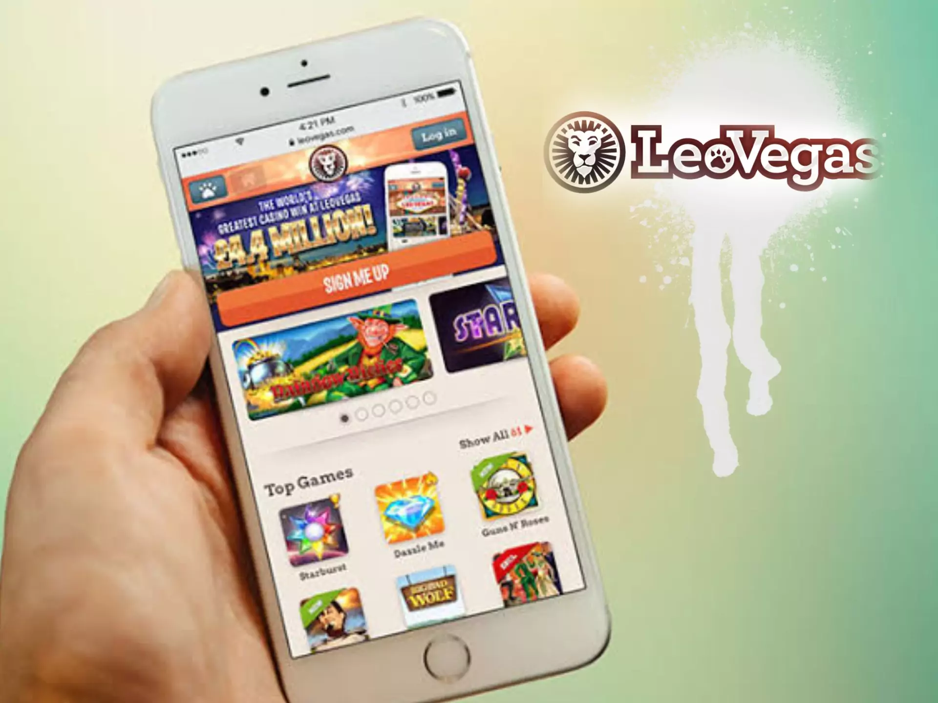 Betting is much more convenient with the LeoVegas mobile app.