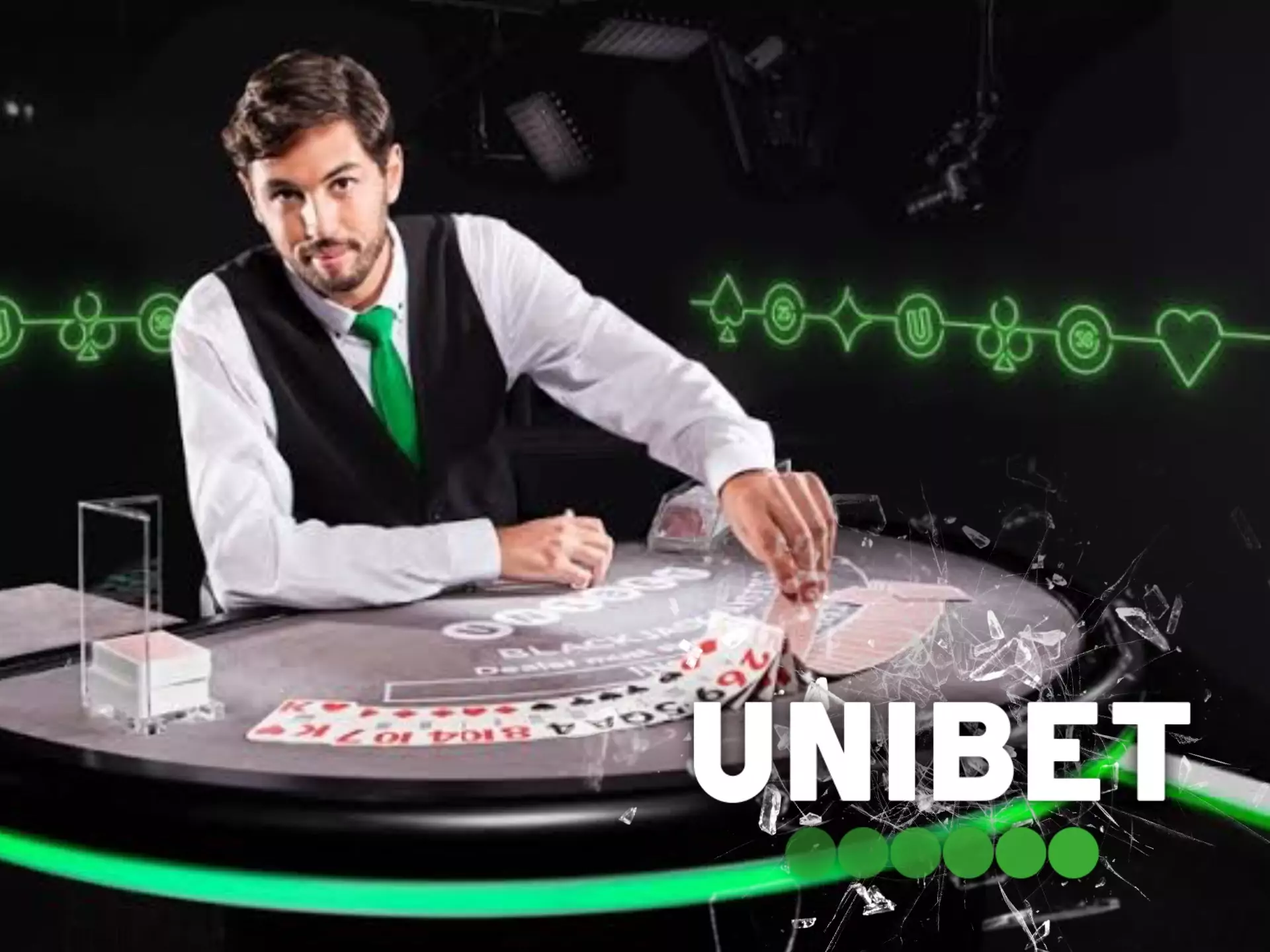 Try to win a real dealer at Unibet live casino.