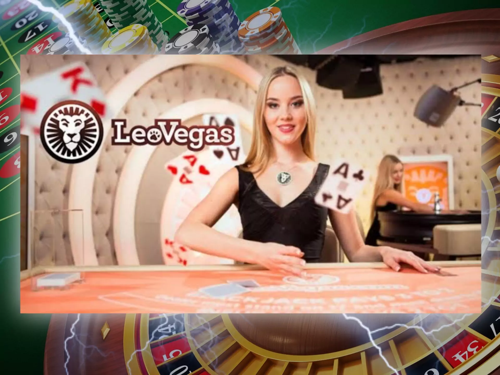 Play live casino games at LeoVegas as if you were at a real offline casino.