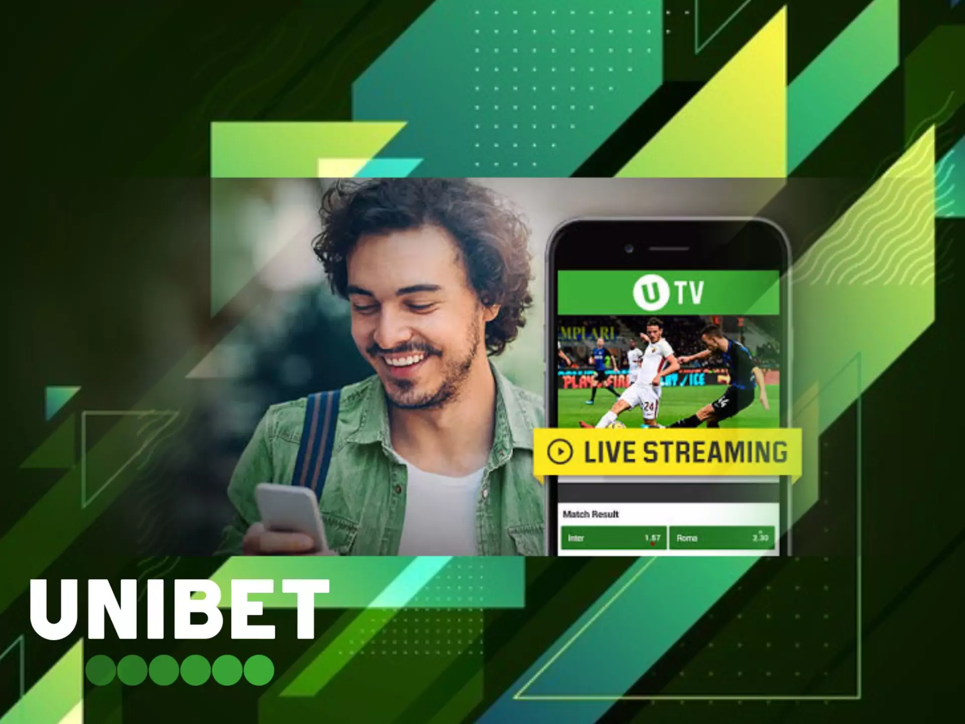 Expperience the atmosphere of live betting with Unibet TV.