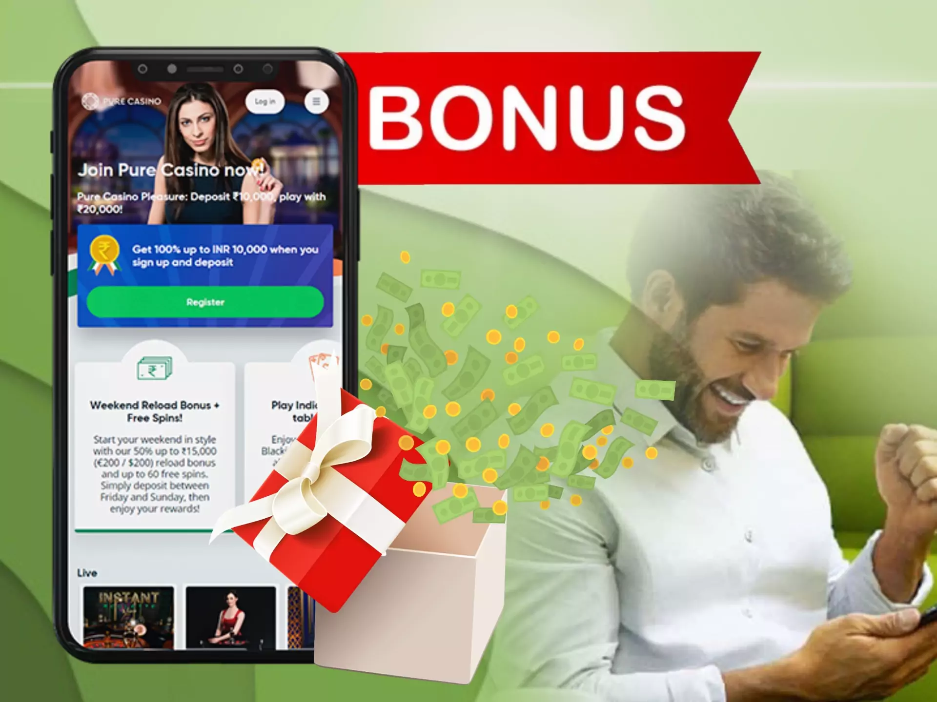 Pure Win offers a lot of bonuses and promotions for both new and existing players.