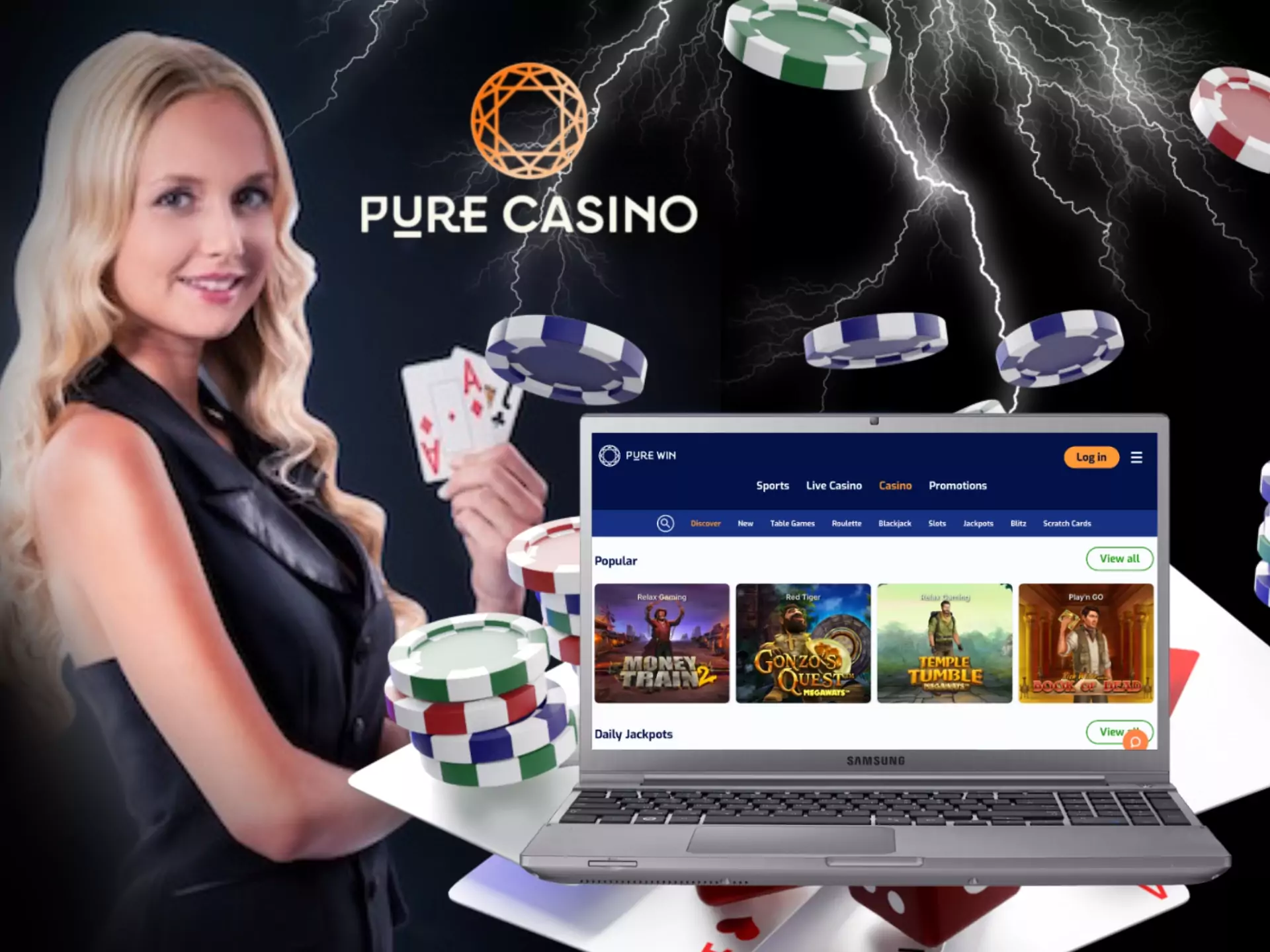There are a lot of casino games at Pure Win.