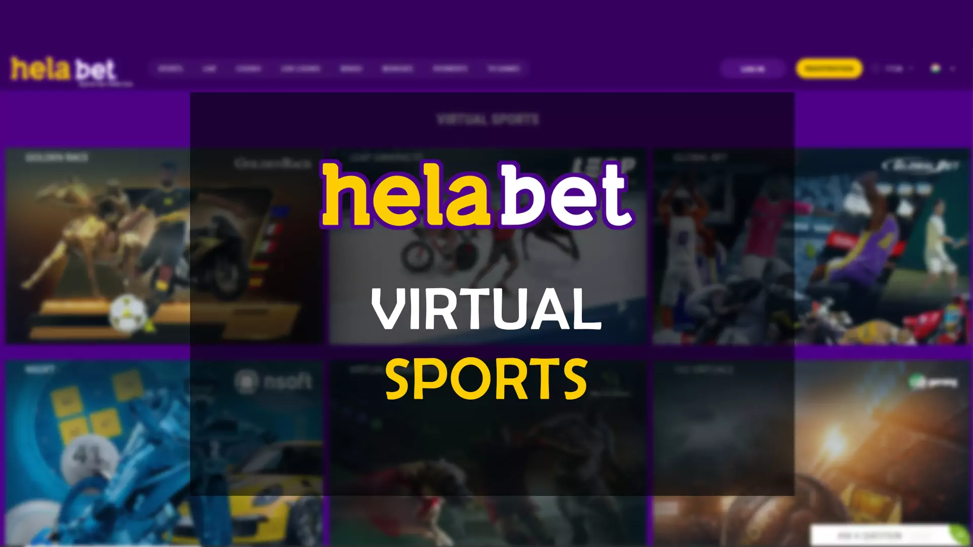 Virtual sports betting is available in Helabet.