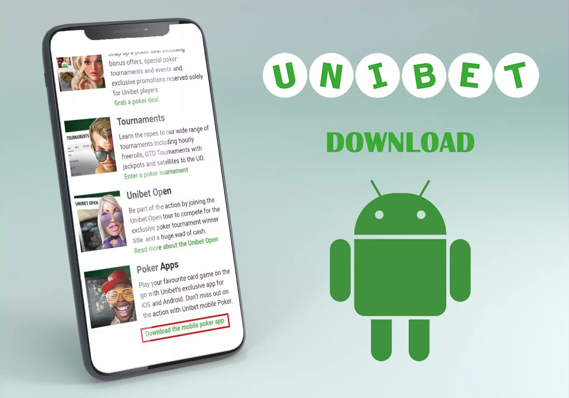 Download the mobile Unibet app.