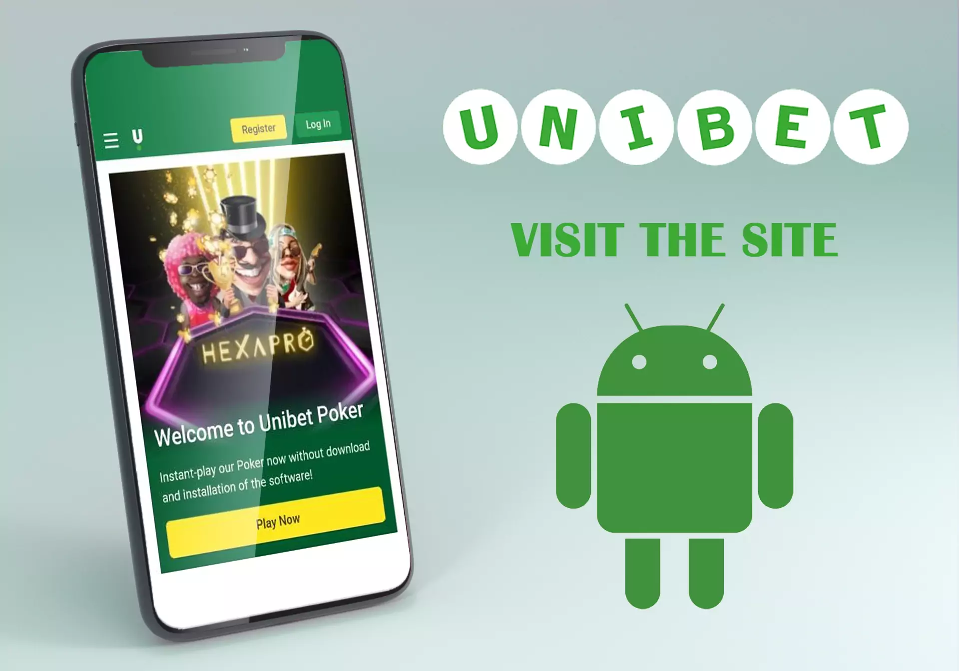 Open the official website of Unibet.