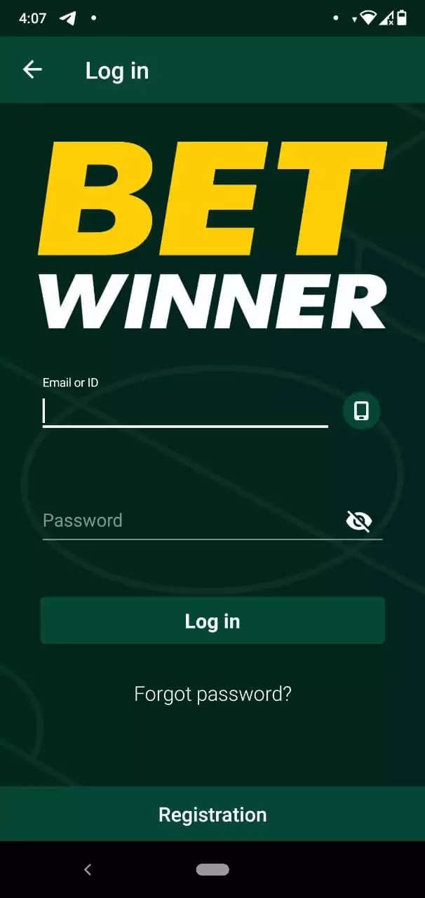 Betwinner Mobile App Home Screen.