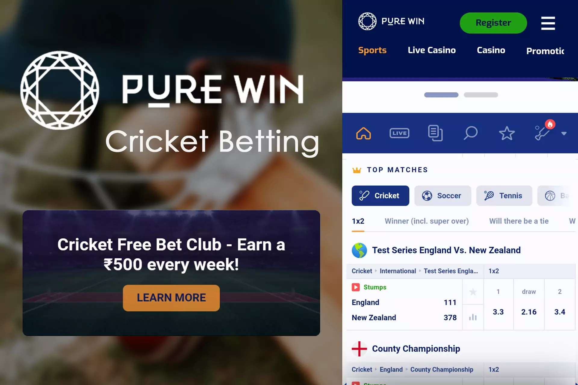Cricket betting is as simple as betting on another sport.