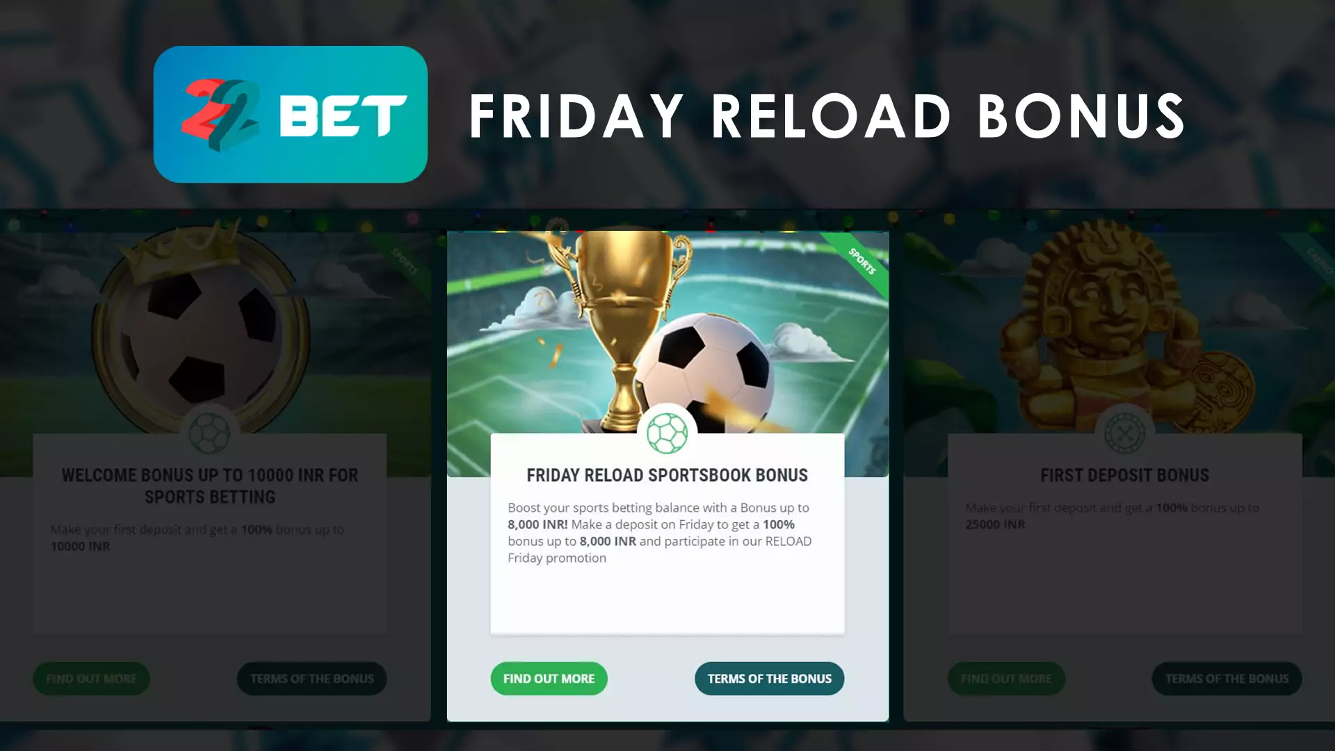 Read more about Friday Reload Bonus in the section of Bonuses on the website.