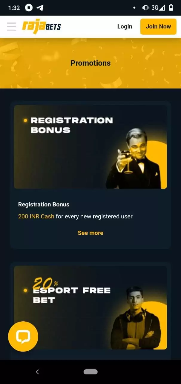 Bonuses and Promotions in Rajabets App.