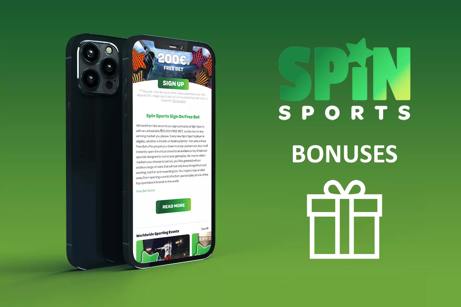 There are some welcome bonuses for new users on Spin Sports.