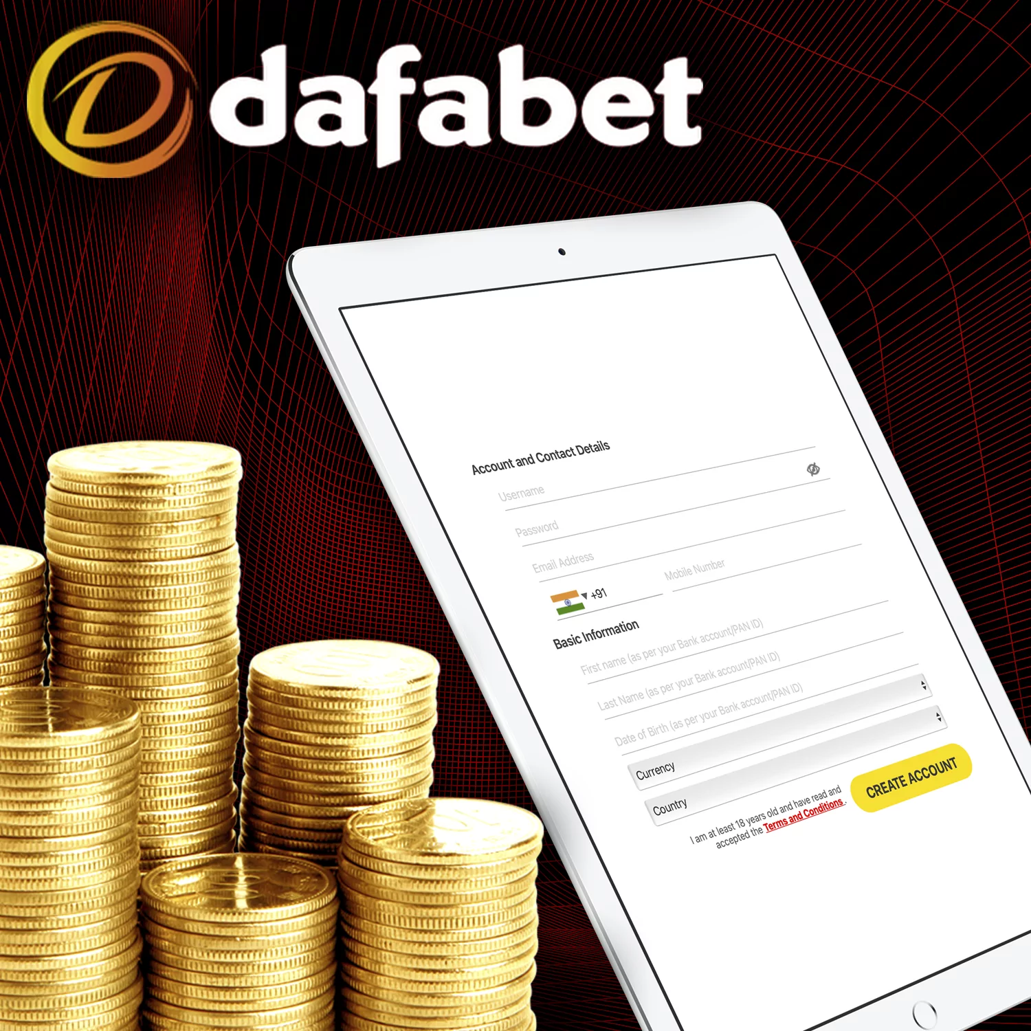To get the Dafabet welcome bonus you need to register a new account.