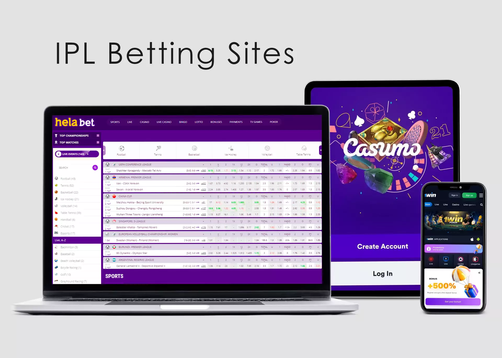 Users from India can bet on the IPL on sites from our list.