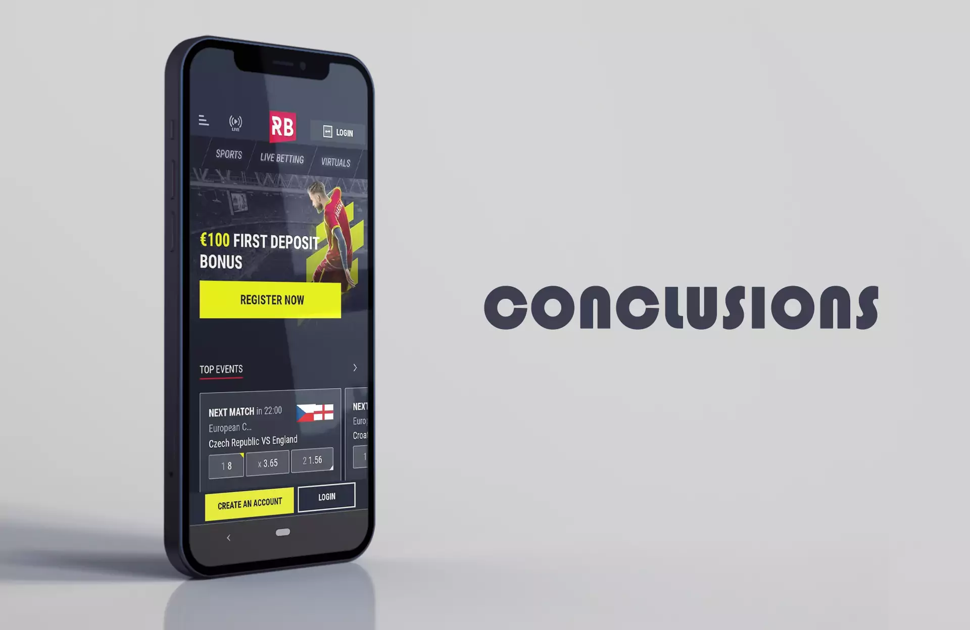 Read about the main benefits of the Rabona app in our conclusions.