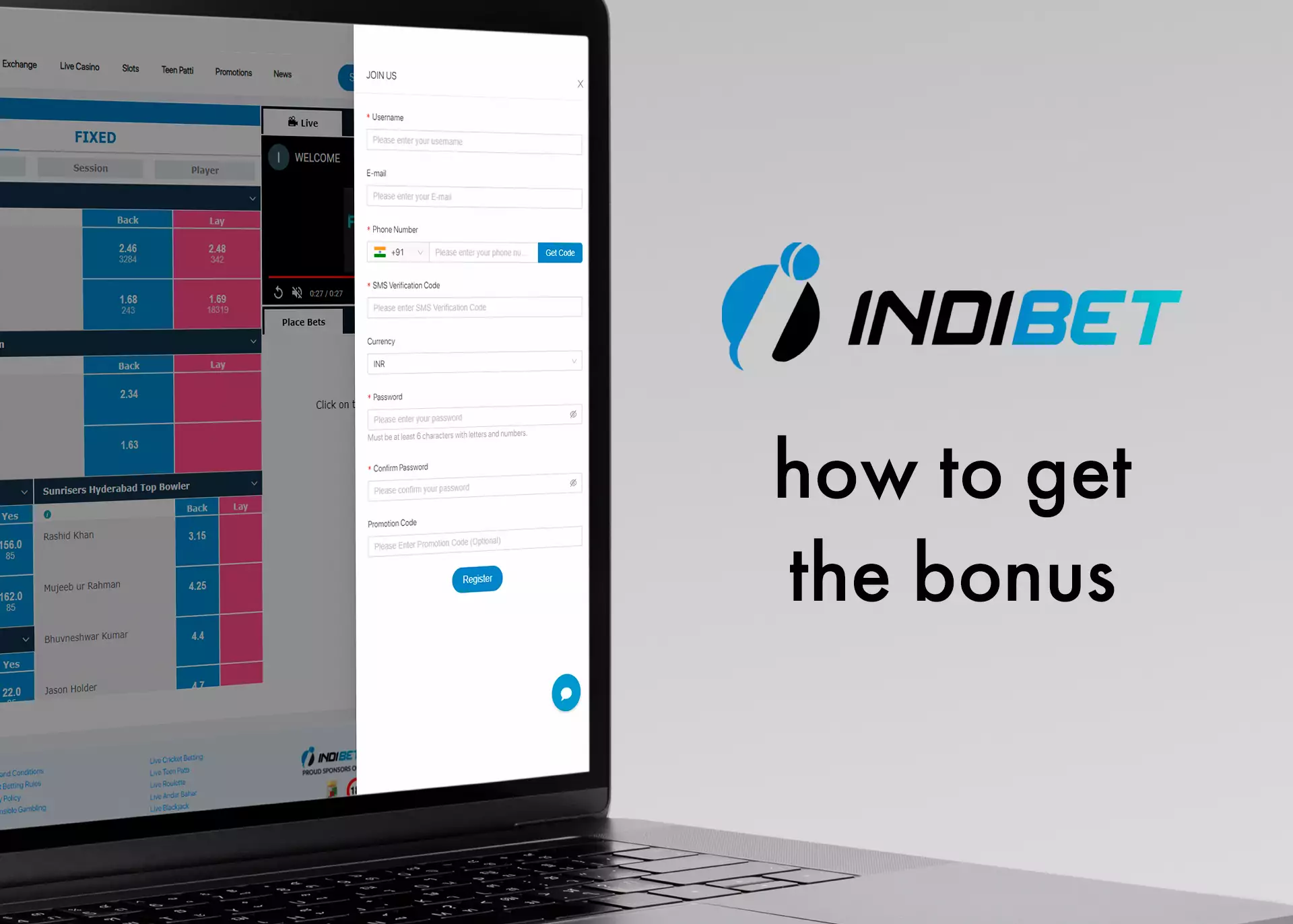 To claim the welcome bonus you need to sign up on the site.