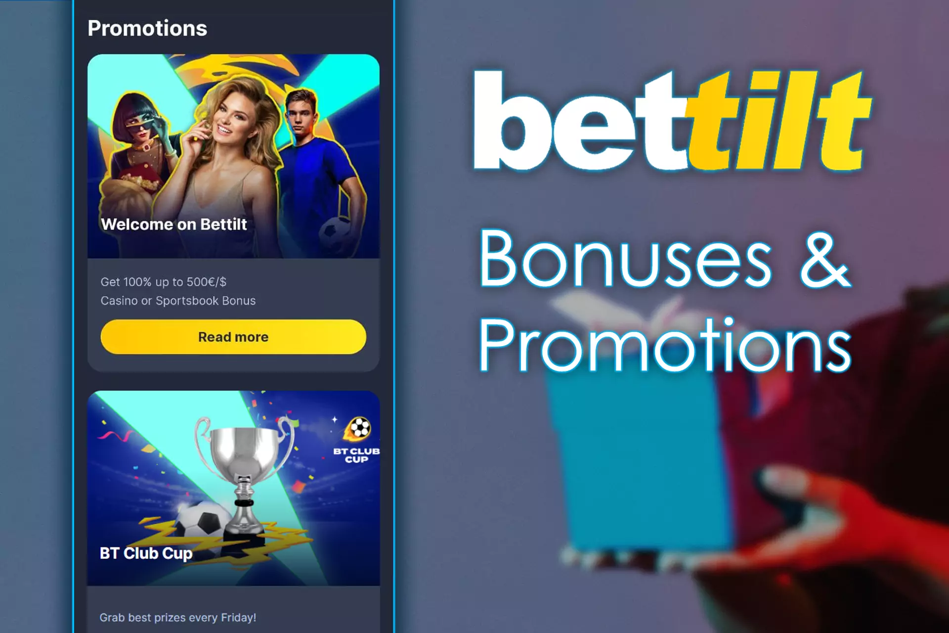 If you have just registered you can claim the welcome bonus from the Bettilt.
