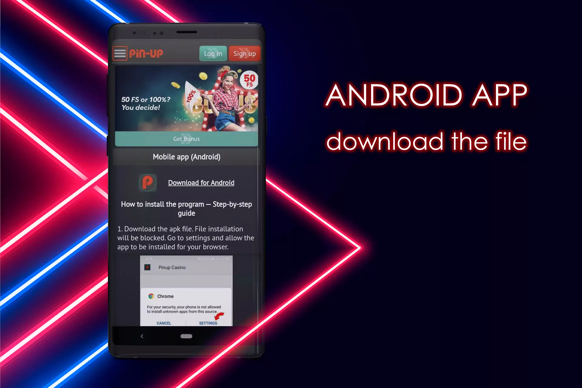 Click on the 'Download for Android' to get the app to your smartphone.