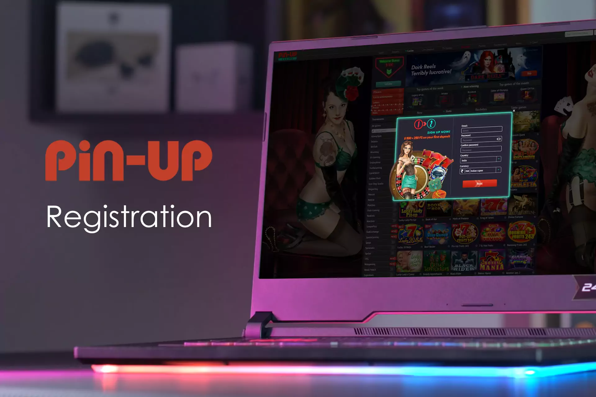 To be able to bet or play casino games you have to sign up.