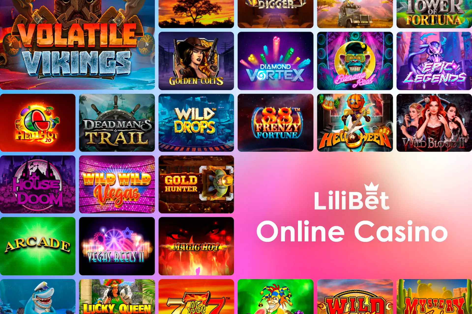 In the Lilibet Casino, you can play slots and live table games with a dealer.