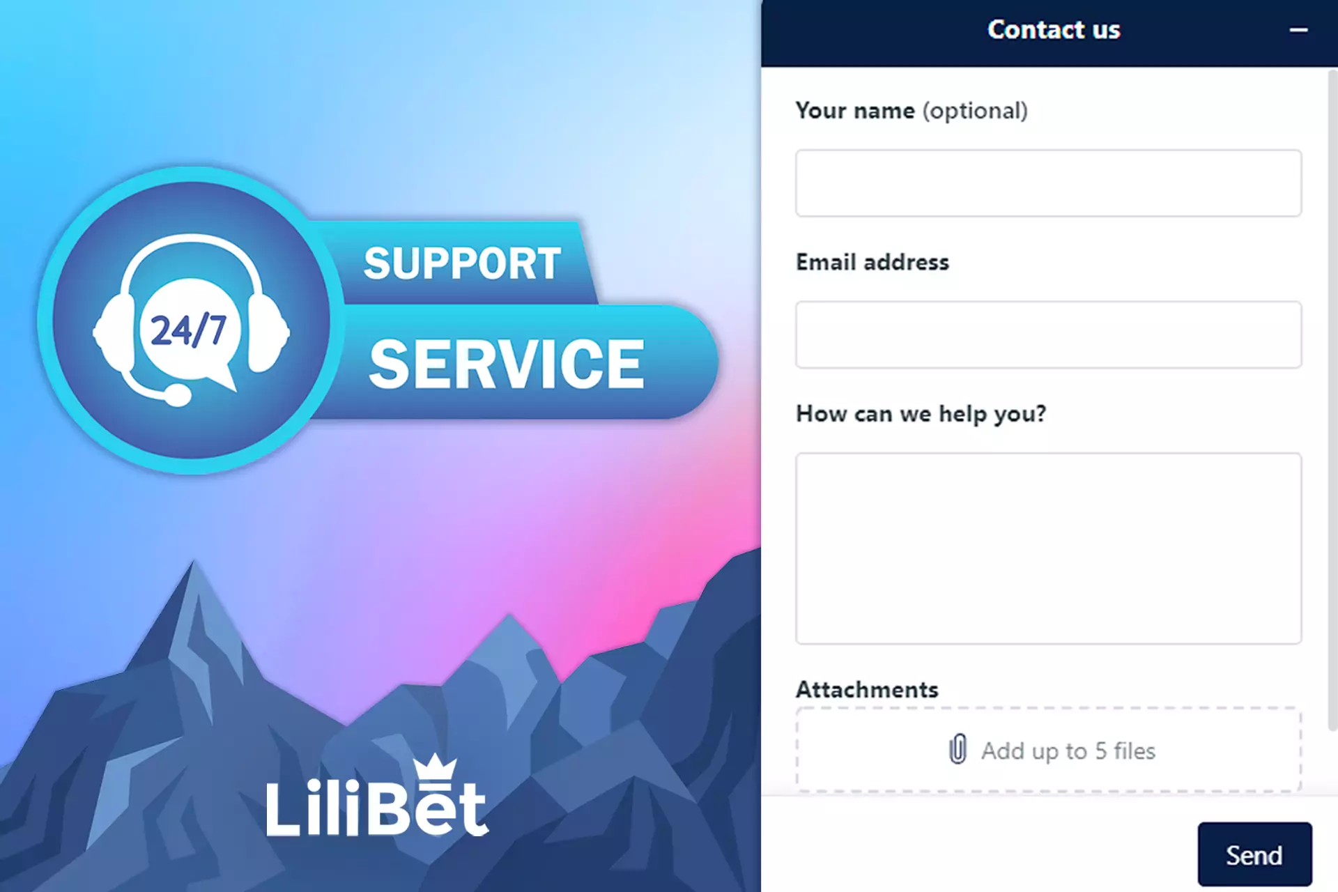 चैट में या ईमेल के माध्यम से समर्थन सेवा से पूछें कि क्या आपको Lilibet पर सट्टेबाजी में मदद की ज़रूरत है।