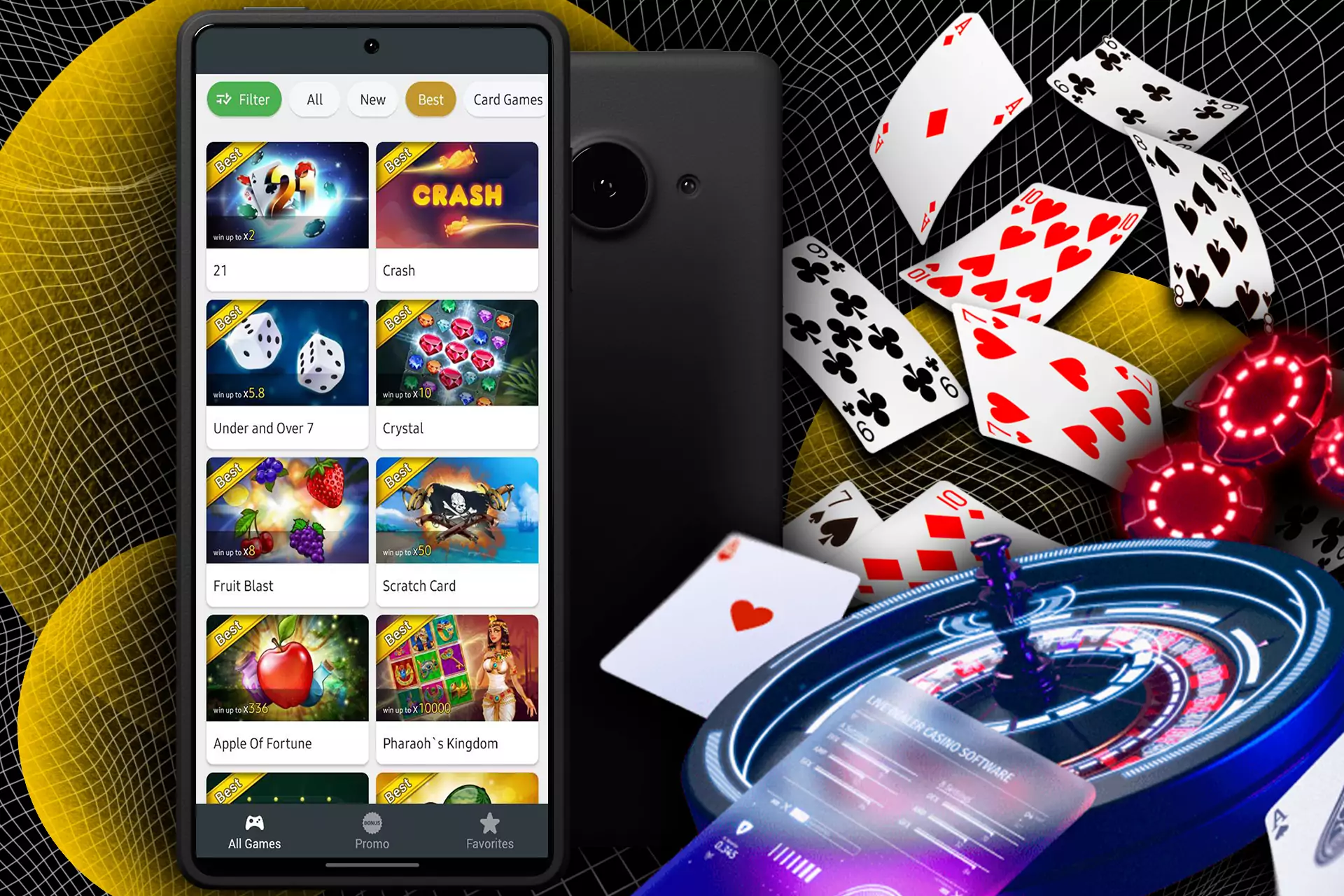 Download and install the Melbet app for Android to play using your smartphone.