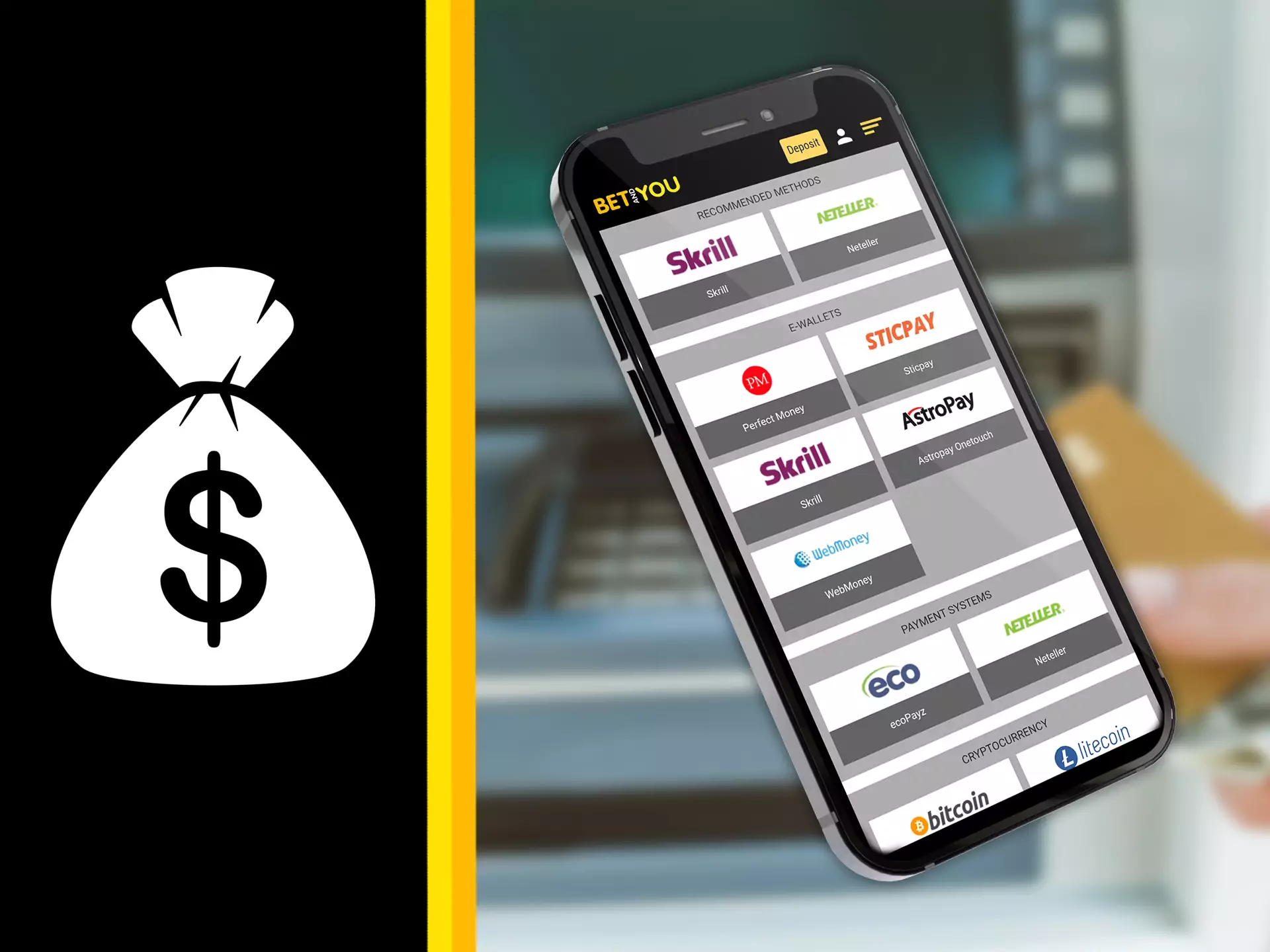 The Betandyou app supports the withdrawal of funds.