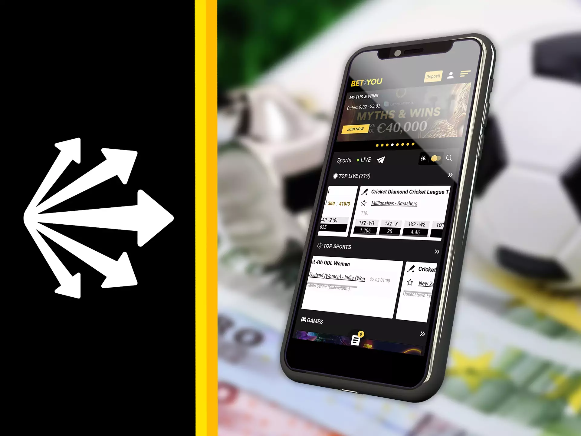 In the Betandyou App you can place multi-bets.