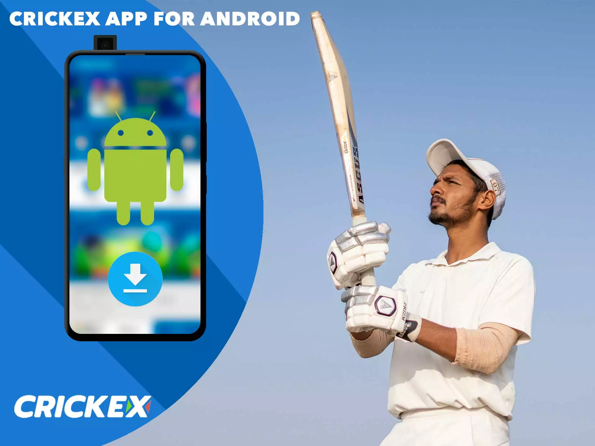 You can download the Crickex app for Android for free.