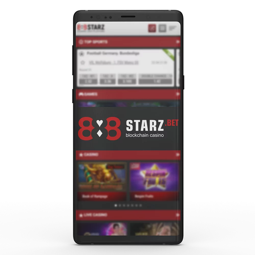 Use 888starz app for betting.