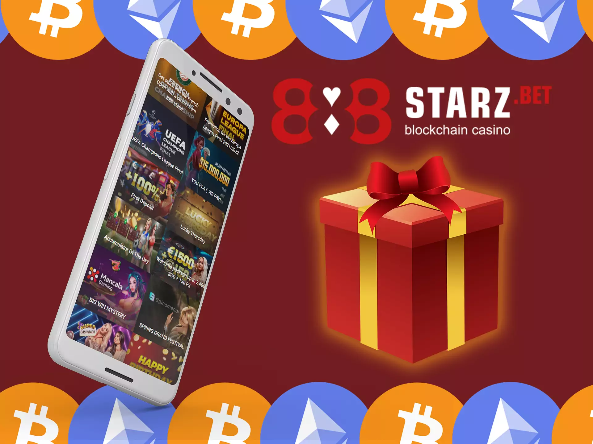 Get you free bonuses after deposit from 888starz app.