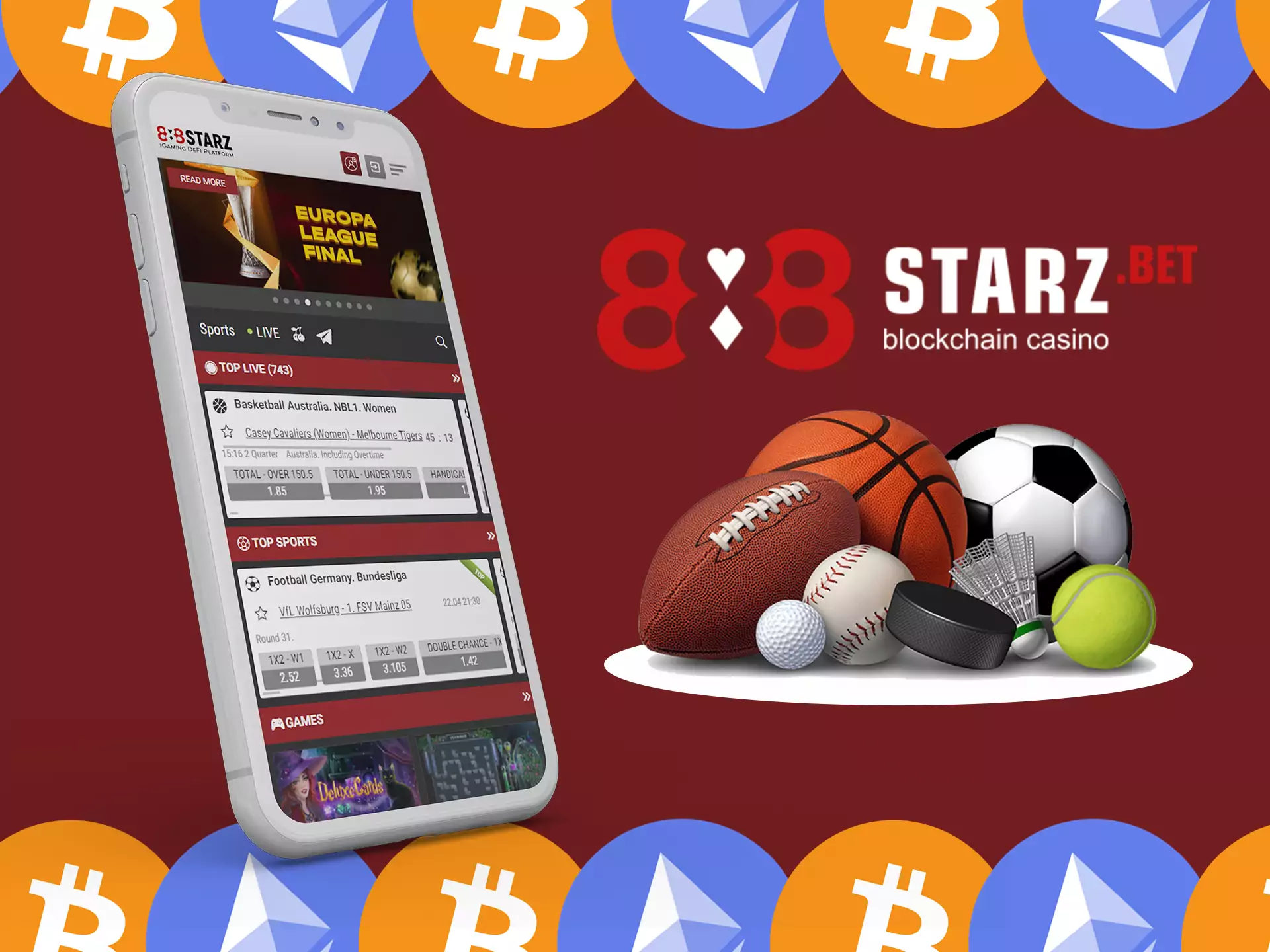 Bet on various types of sports at 888starz.