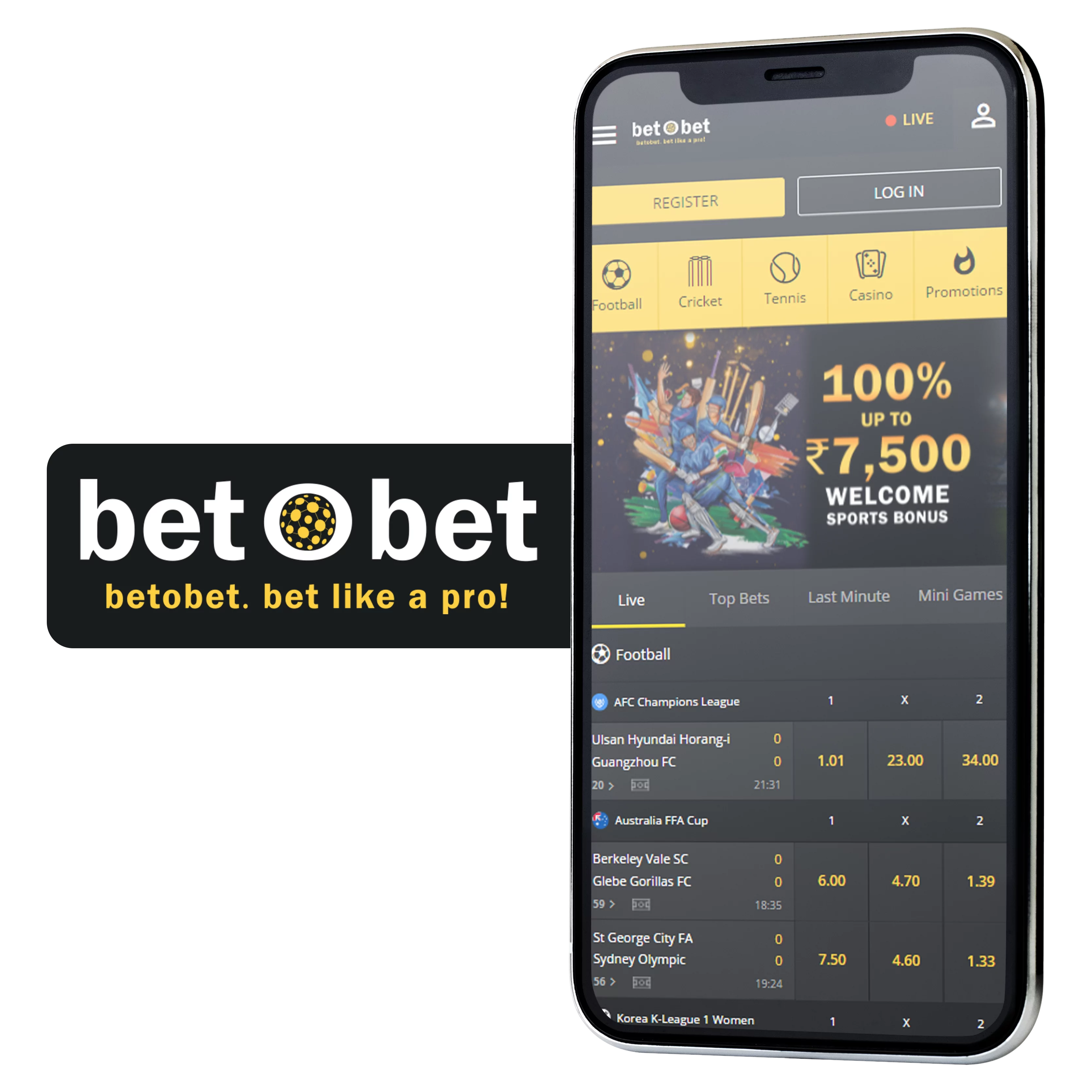 Download the official Bet O Bet app for your smartphone.