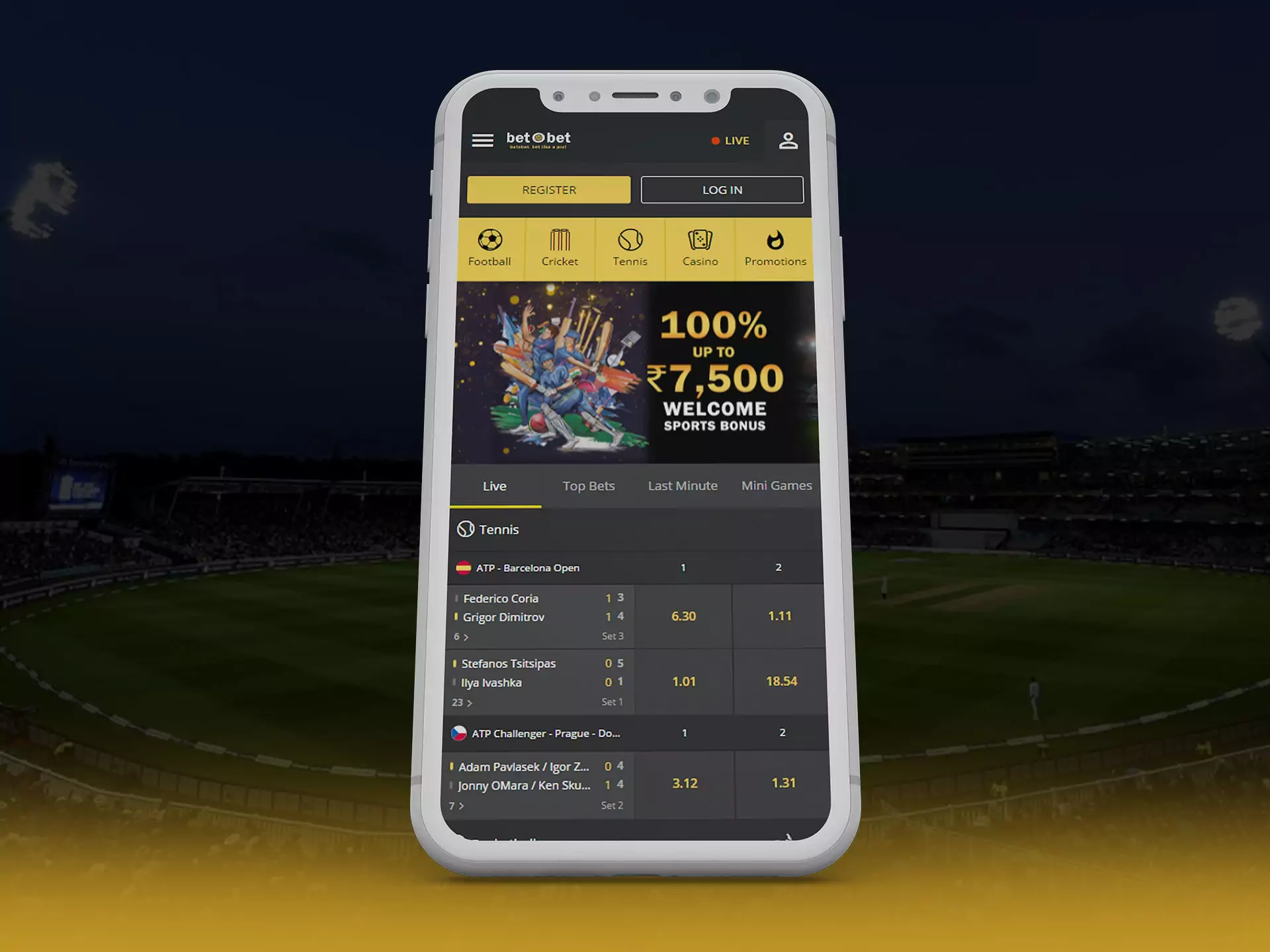 Bet O Bet is good for betting on sports from a mobile device.
