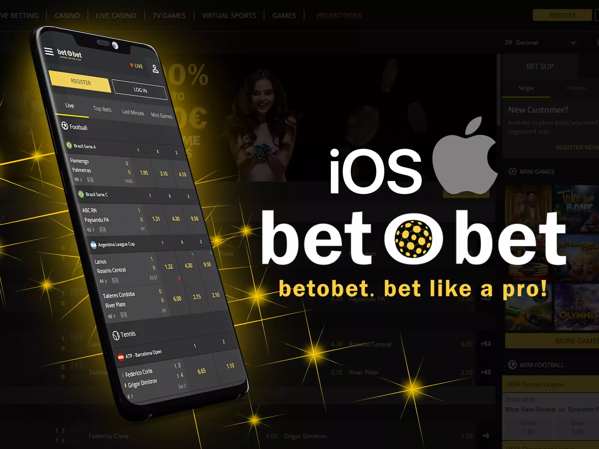 The Bet O Bet app for Android is still in development.