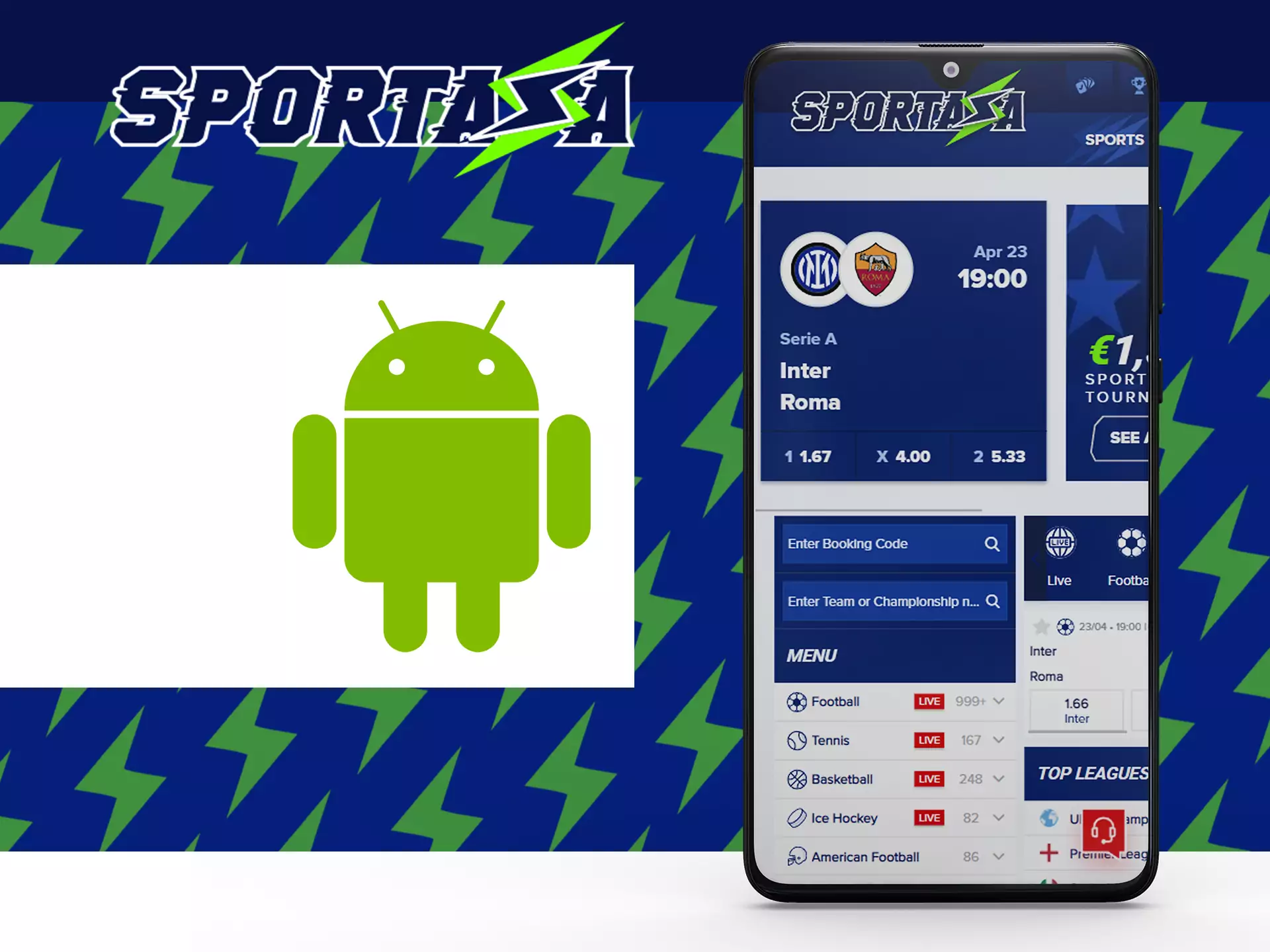 Download Sportaza on your Android phone.