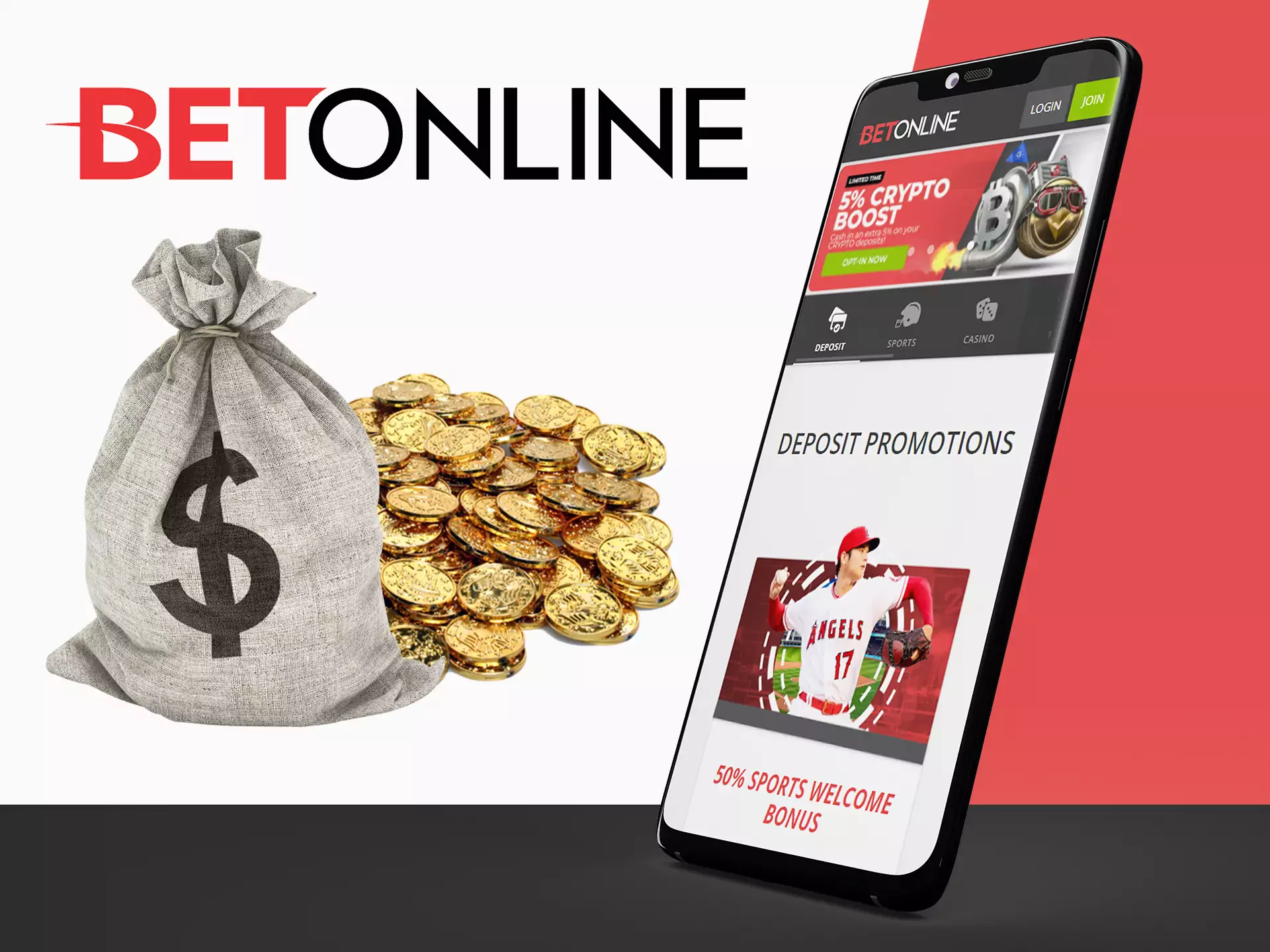 New users of the Betonline app get a welcome bonus.