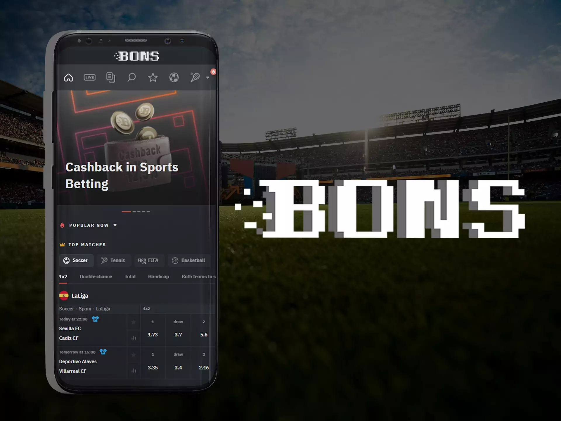 The Bons app is a notable player on the sports betting market.