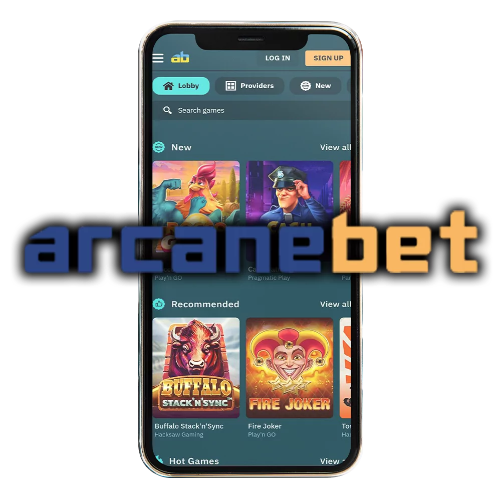 Install the Arcanebet app from the official website.