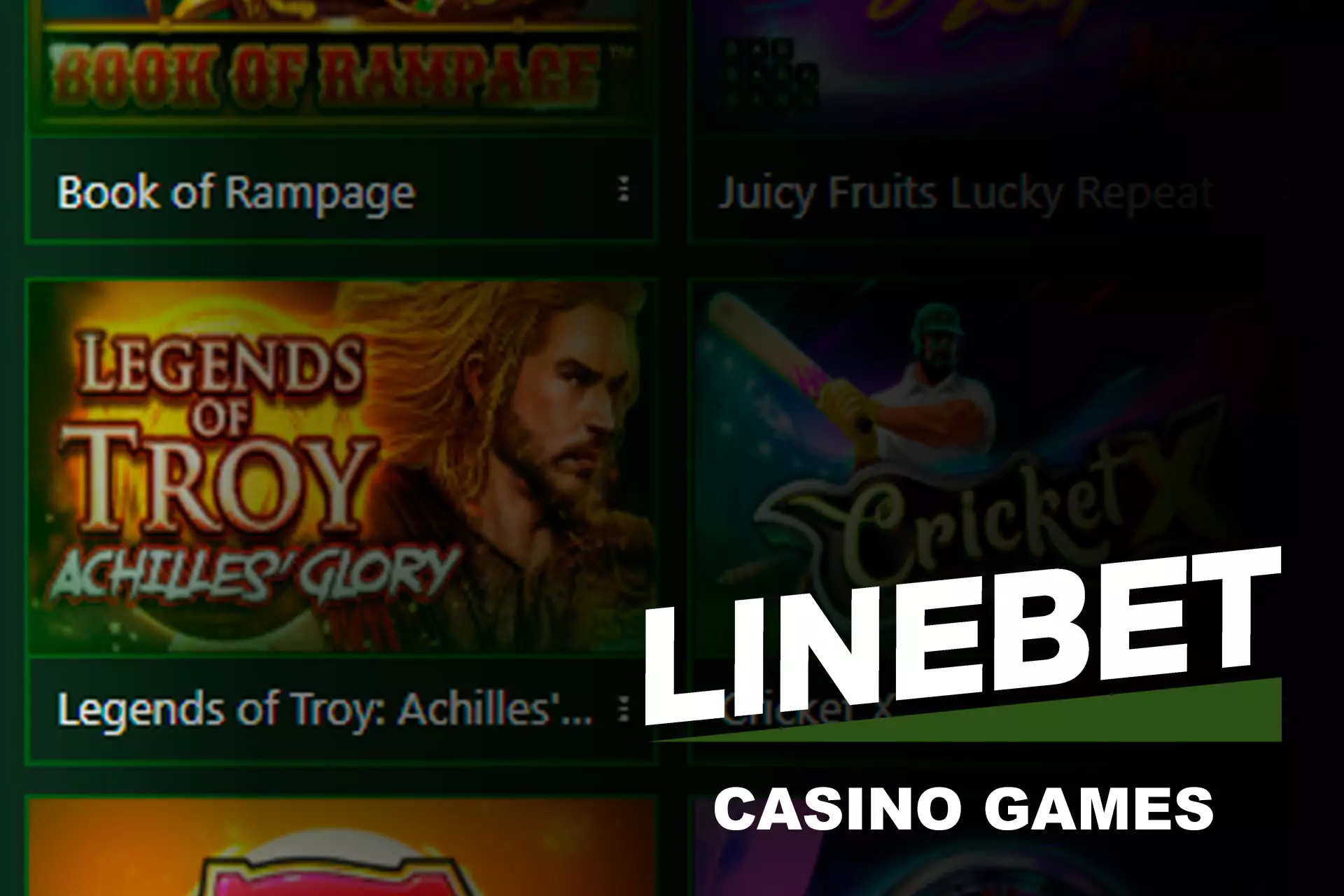 In the casino, you can play lots of games from slots to TV games.