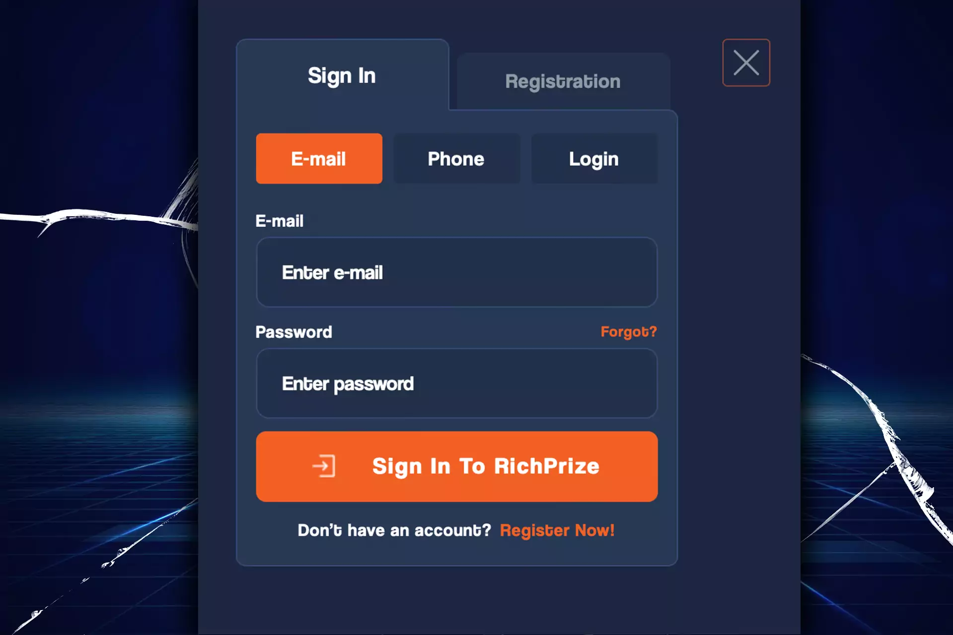 After you create an account, you can log in.
