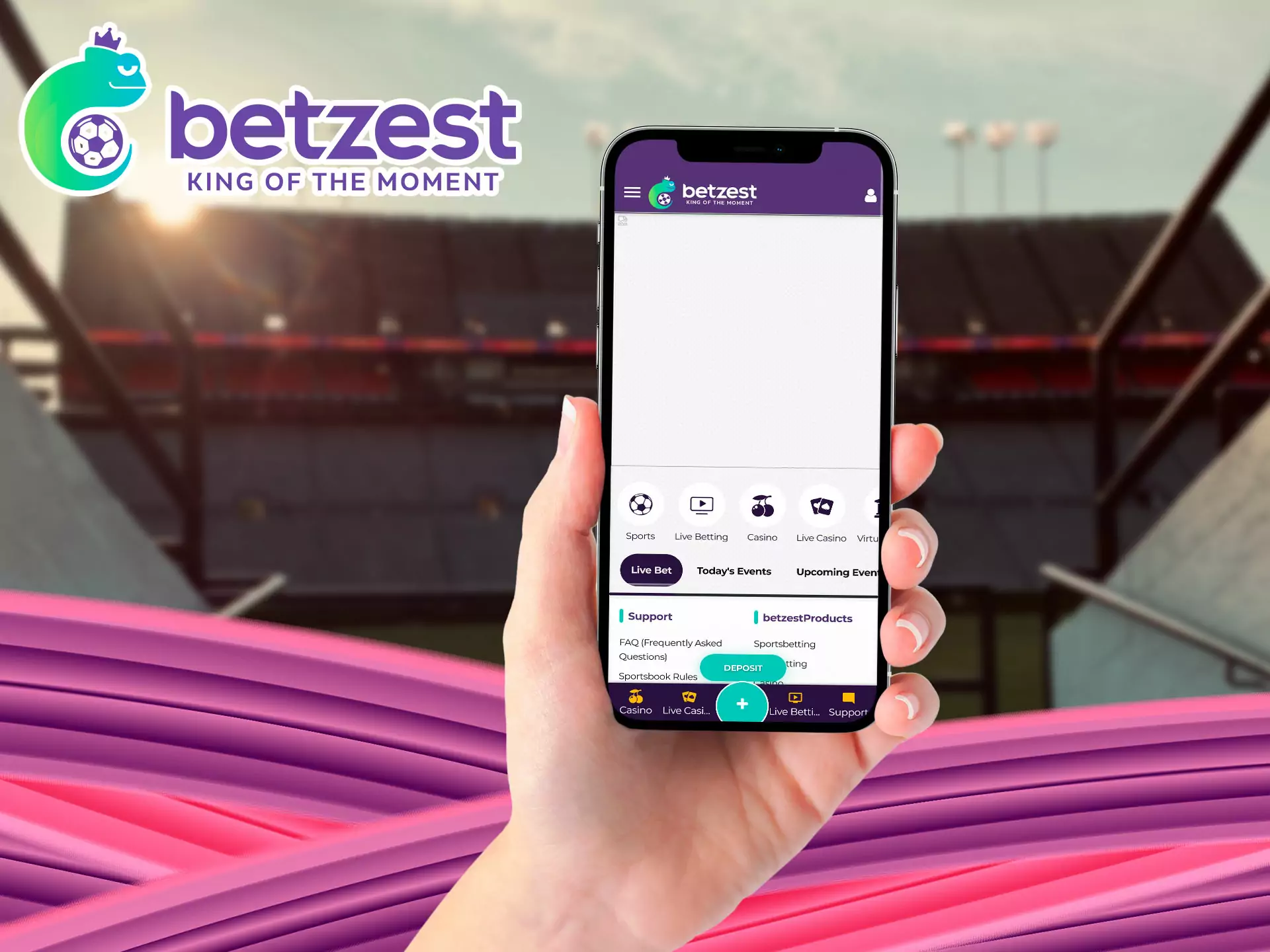 A lot of game types are waiting for you in the Betzest app.