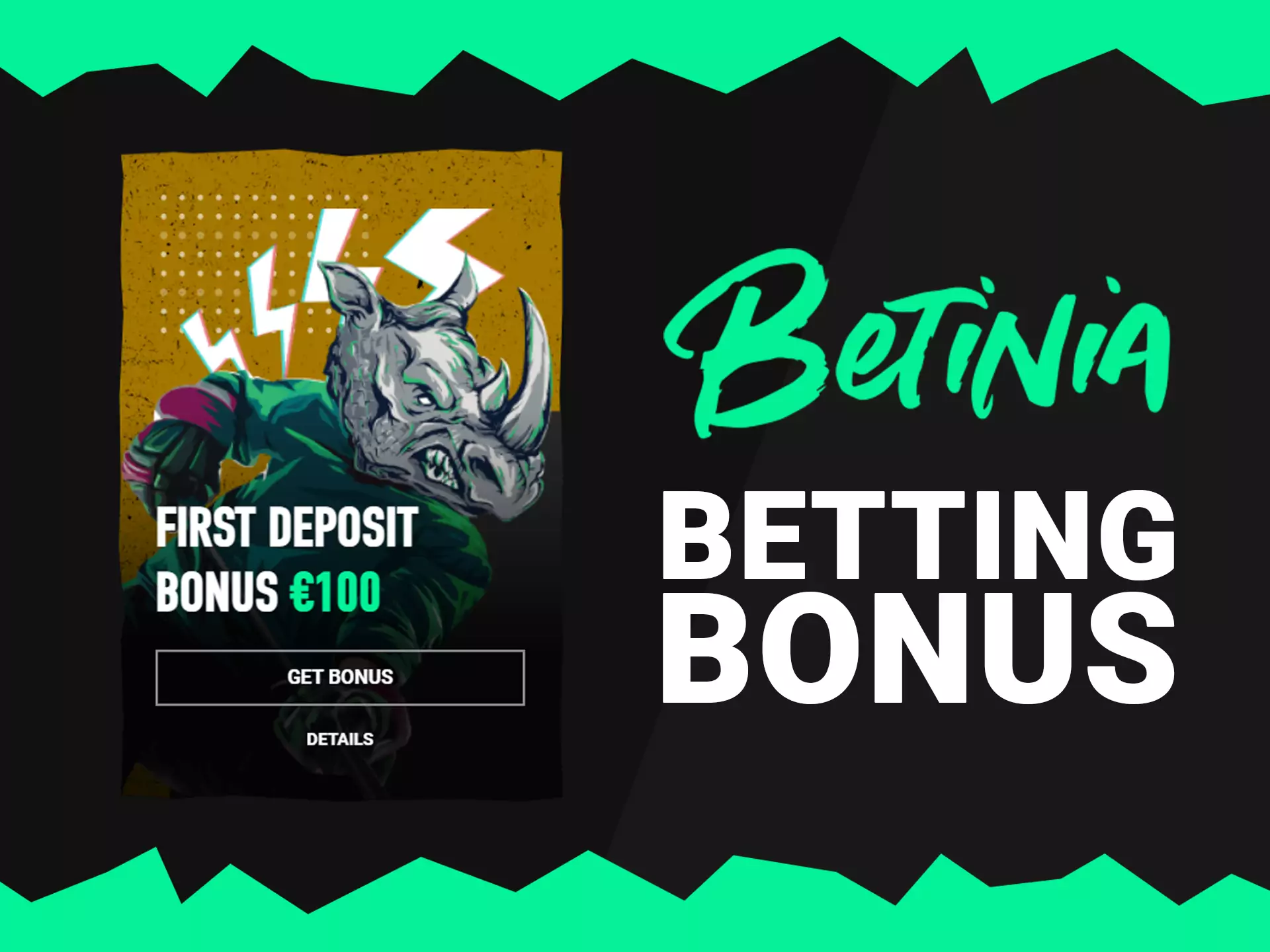 Claim your betting bonus after first deposit.