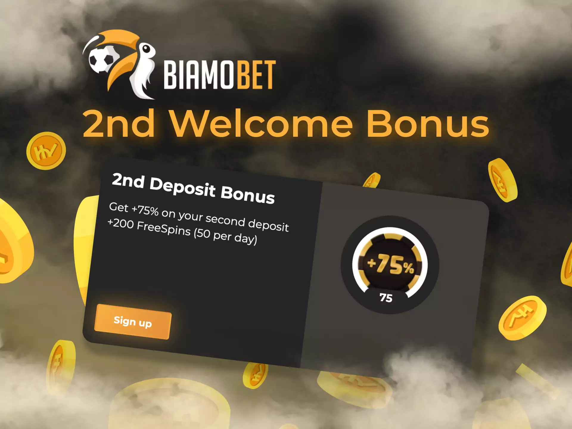 If you like the service of Biamobet, make the second deposit and get a bonus from the bookmaker.