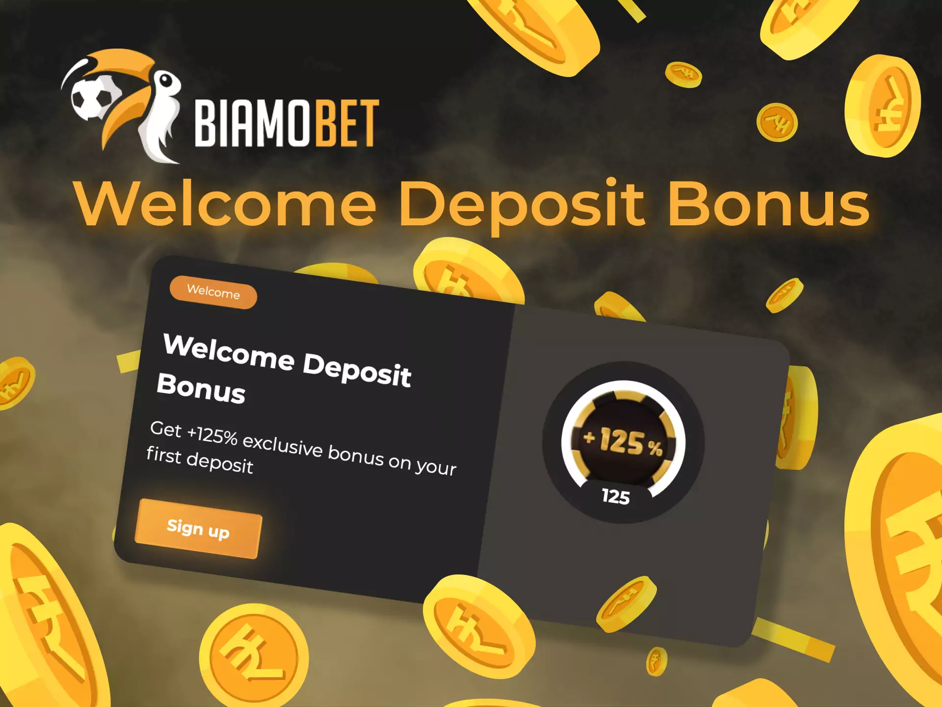 Newcomers get the Biamobet welcome deposit bonus of up to 125% of the amount.