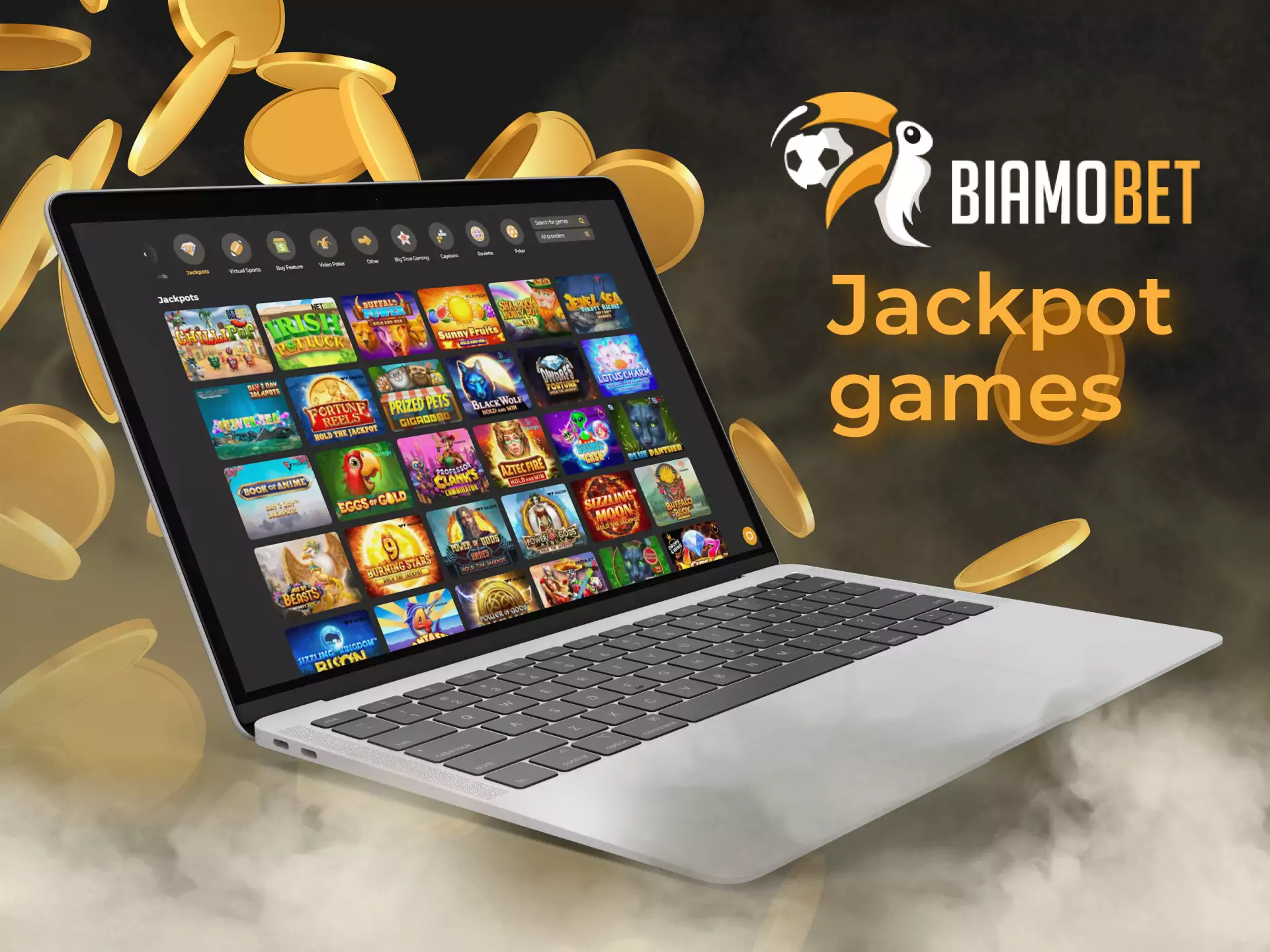 In the jackpot games on Biamobet, you can win huge prizes with no efforts.