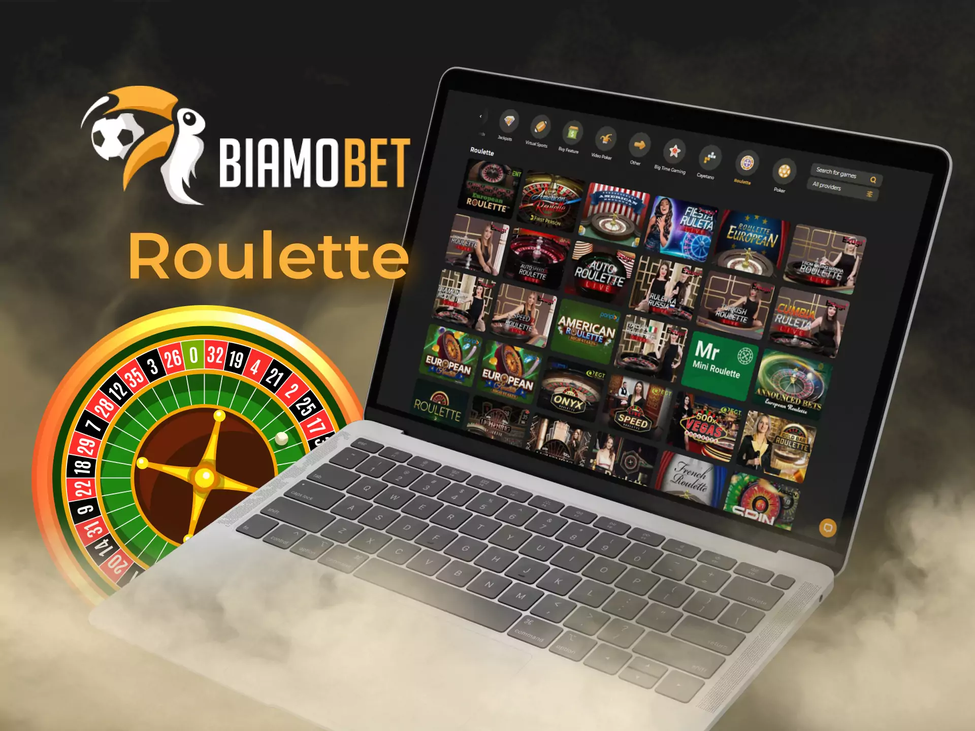 Test your fortune by playing Roulette games on Biamobet.
