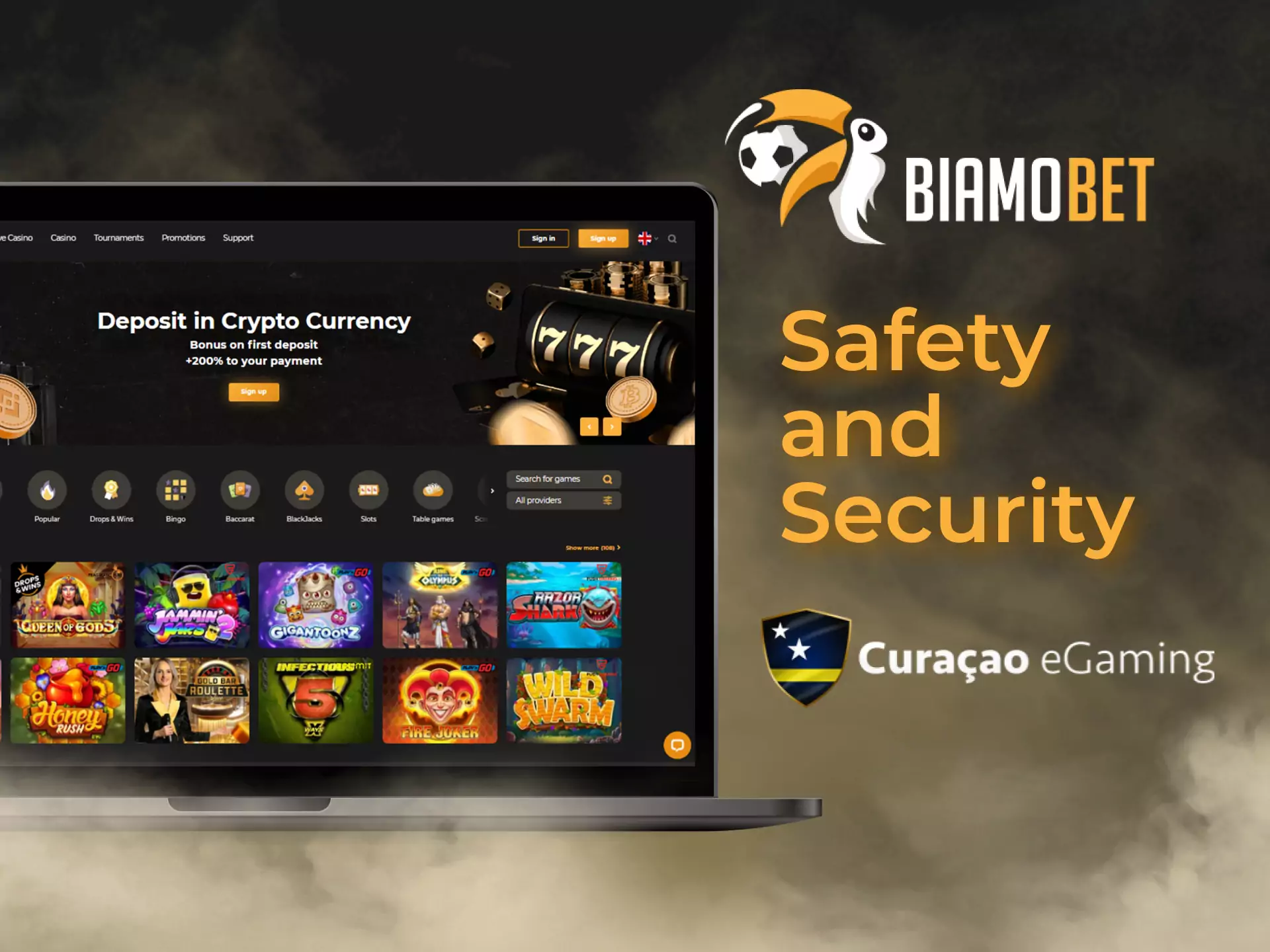 The Biamobet is a safe and secure online bookmaker confirmed by the Curacao Egaming.
