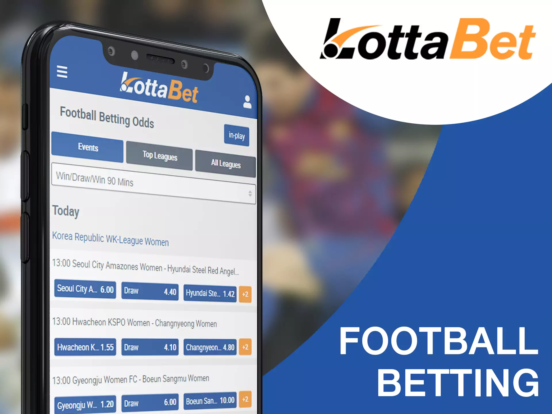 LottaBet app is the best for football betting.