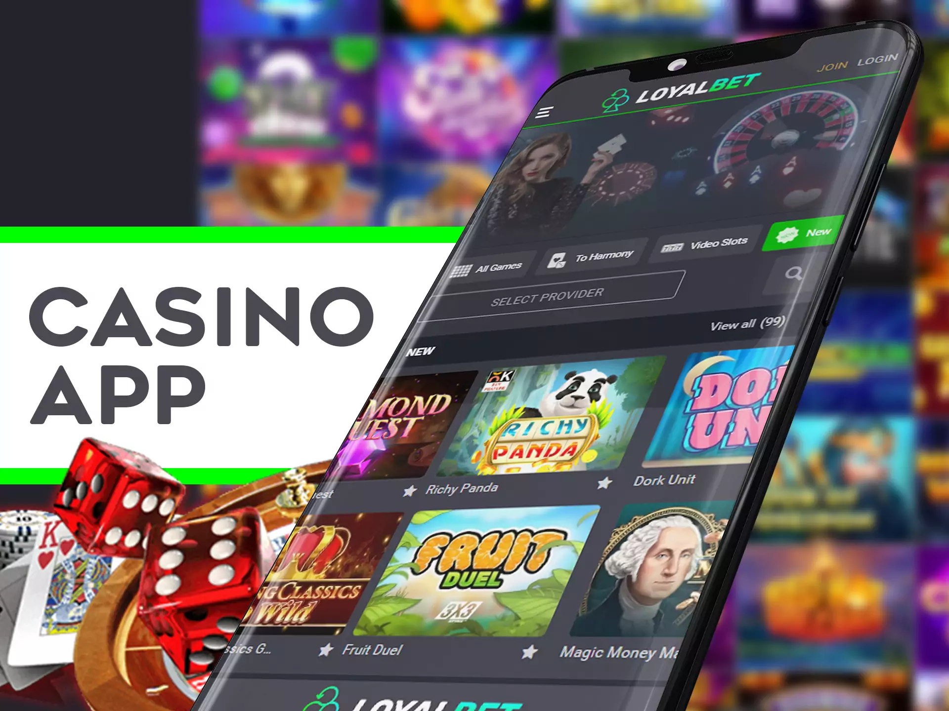 Play all casino games using Linebet app.