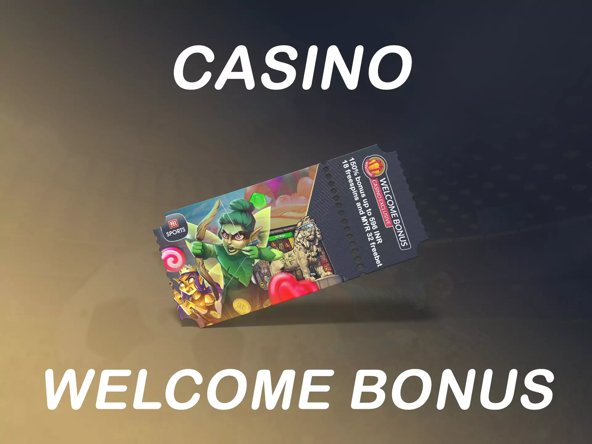 Between matches, you can spend your casino bonus playing games.